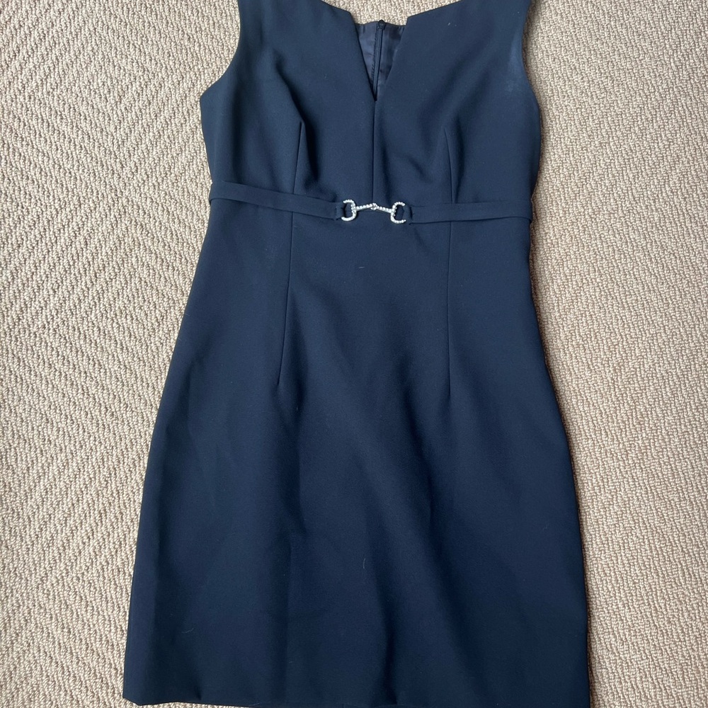 Laundry By Shelli Segal Blue Sweetheart Sheath Mini Dress